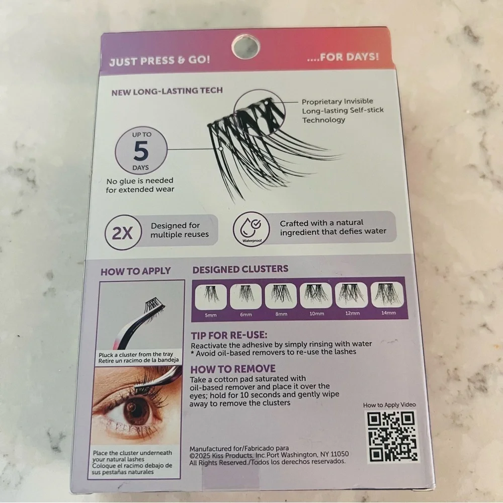 KISS imPRESS Long Lasting Eyelash Clusters no glue needed